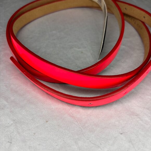 ANN TAYLOR NEW Hot Pink / Orange Skinny Belt Womans L - Picture 2 of 5